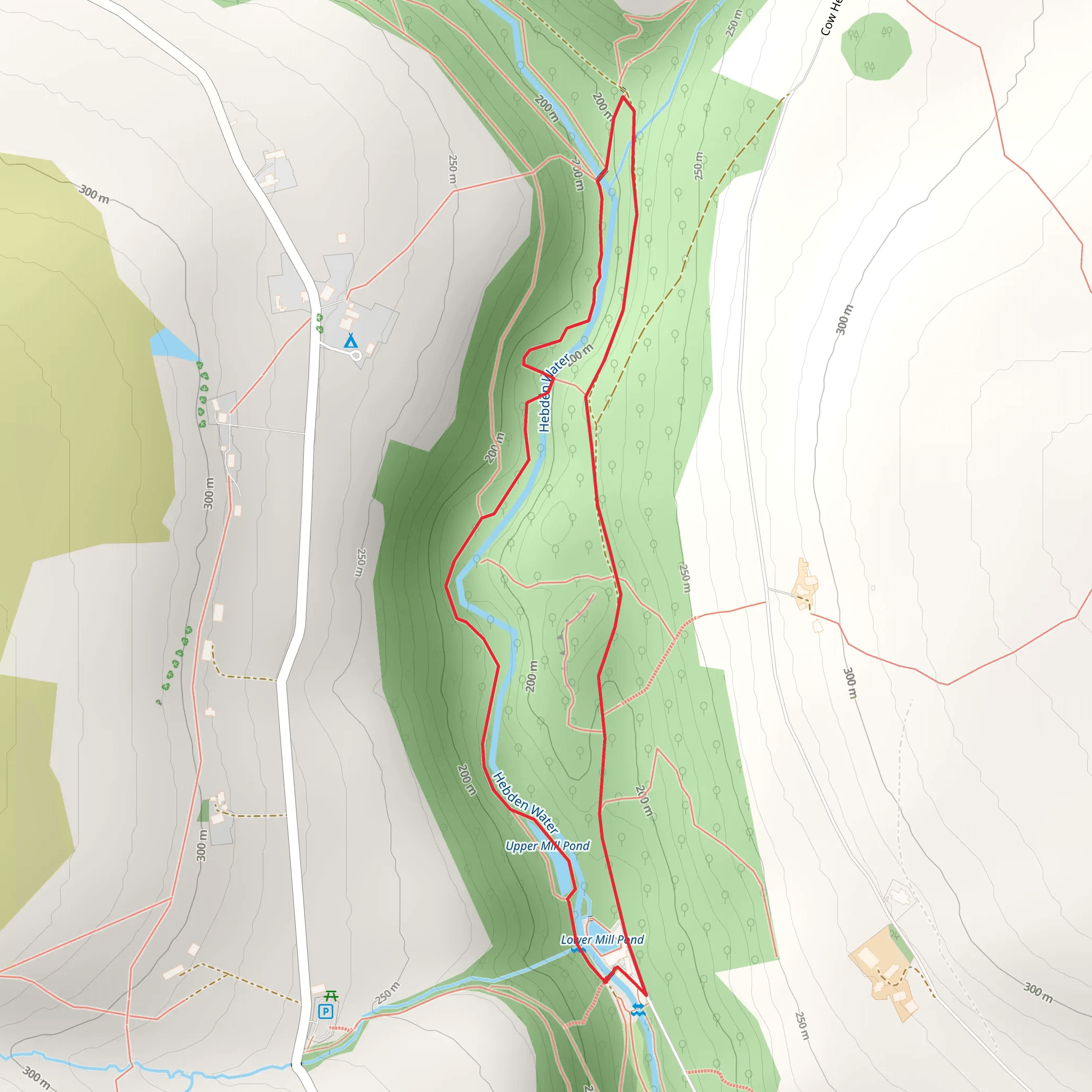 Hardcastle Crags Walk mobile static map
