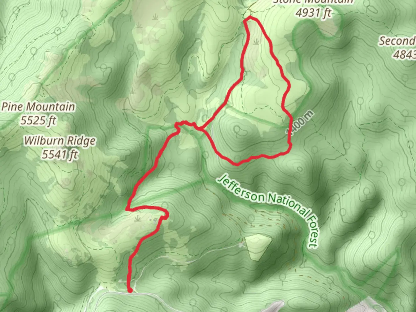An image depicting the trail Scales and Appalachian Loop Trail and its surrounding area.