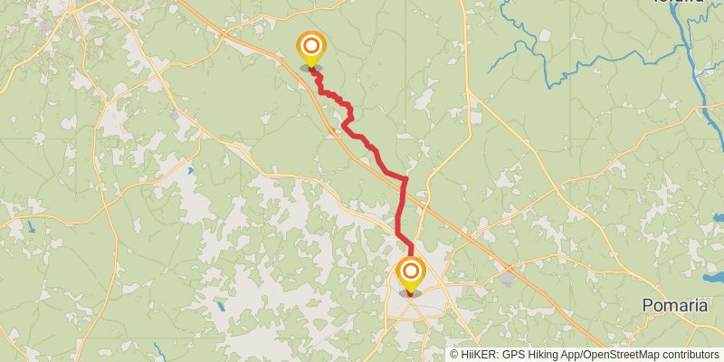 Palmetto Trail stage 22 Map