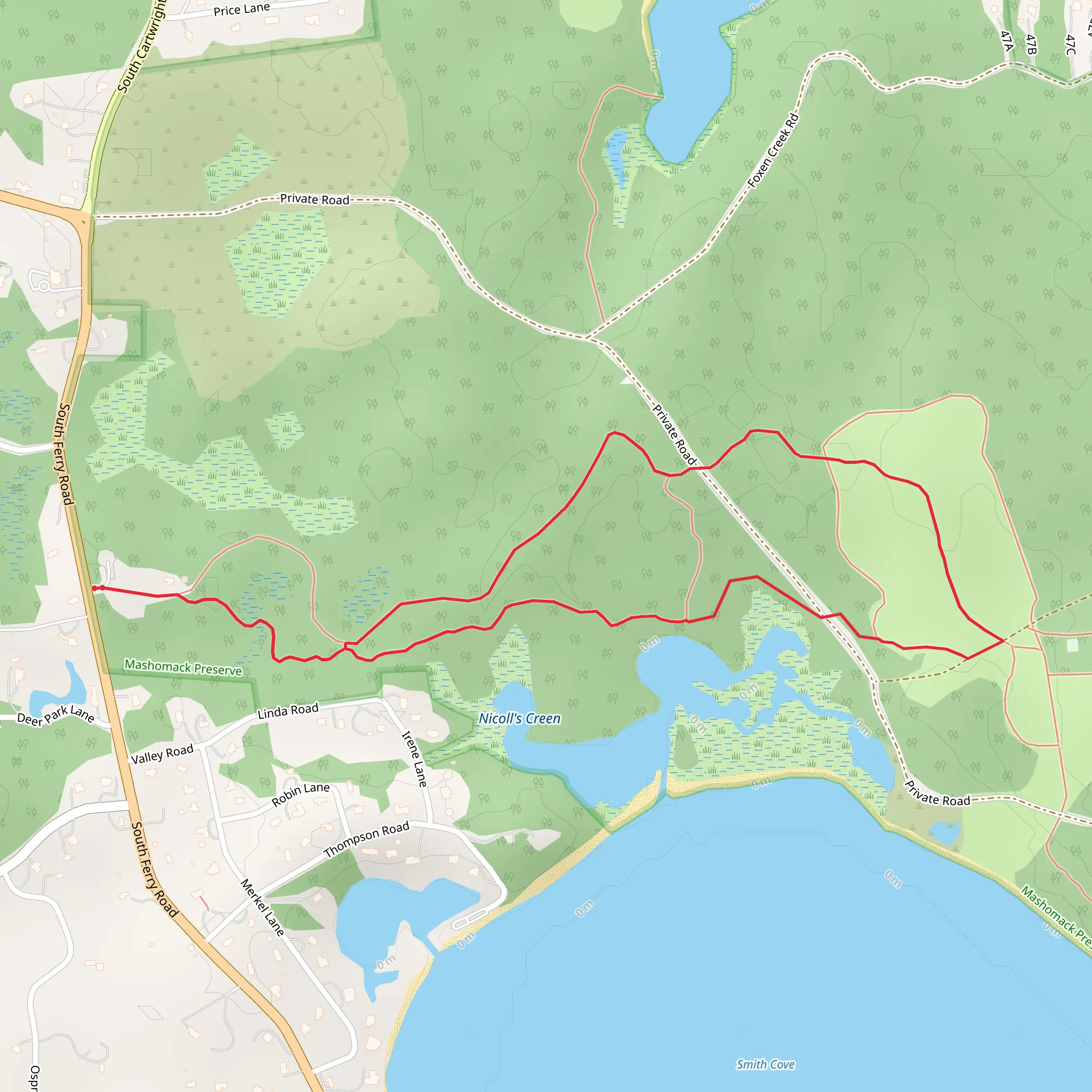 Nichols Cemetery Loop mobile static map