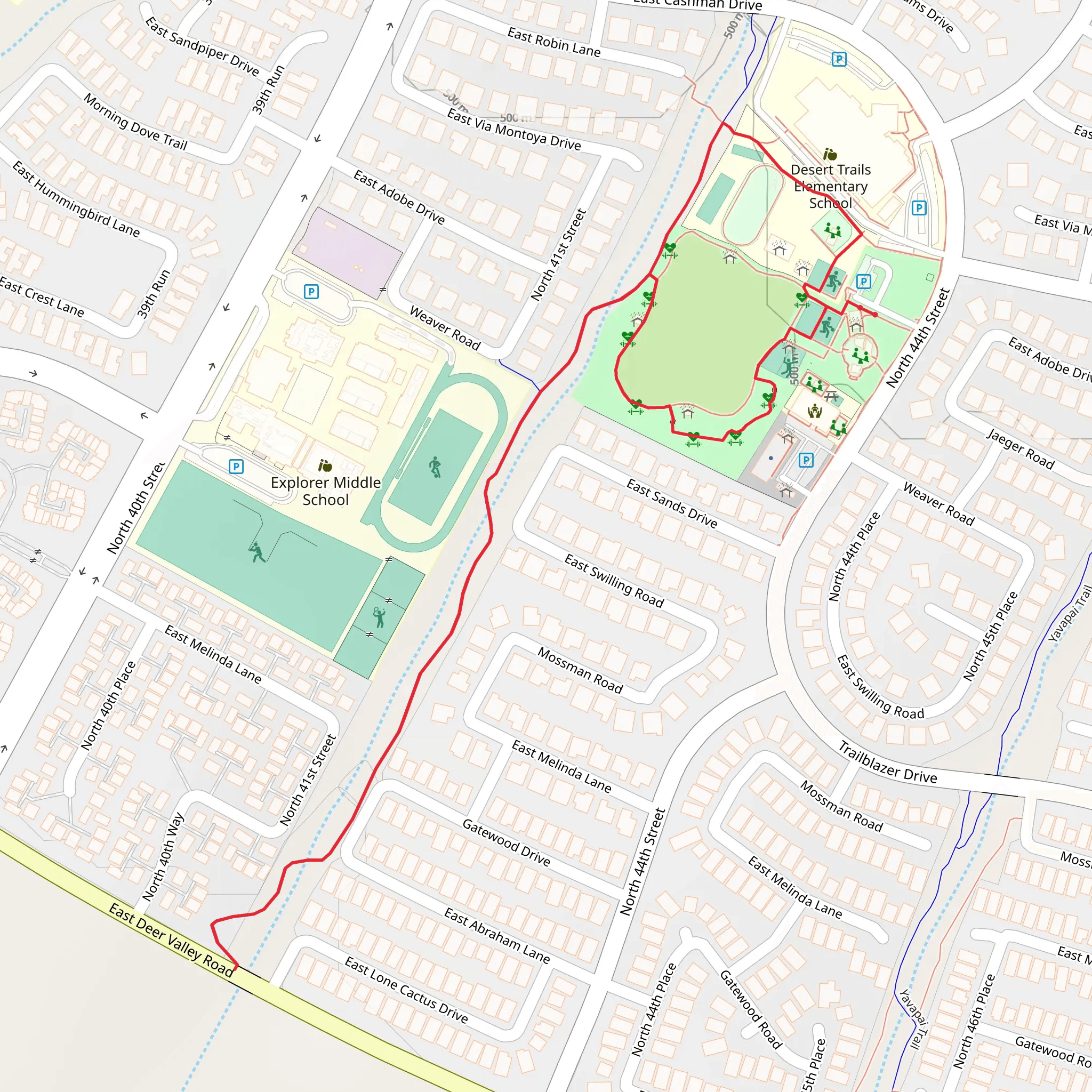 Cashman Park Loop mobile static map