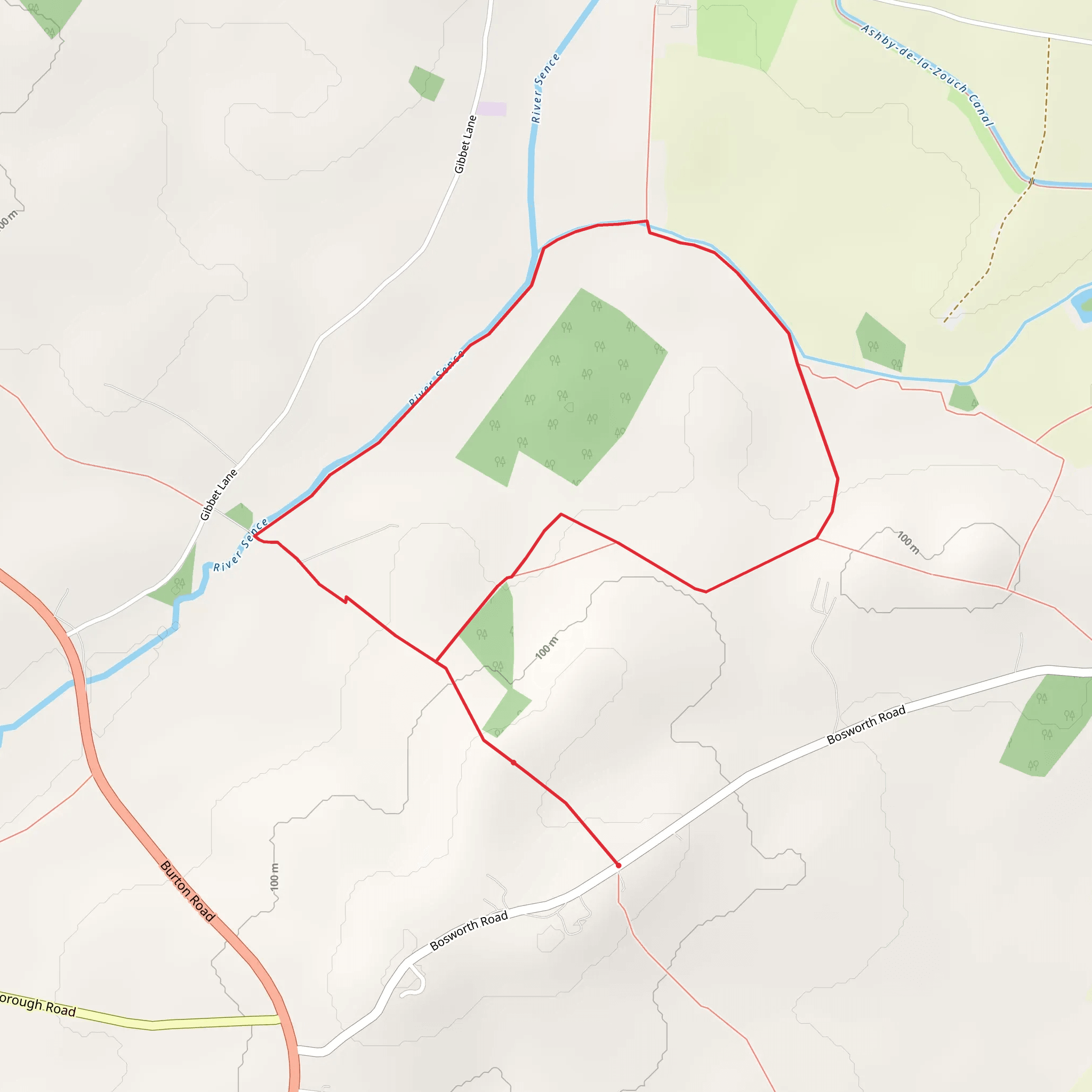 River Scene and Triangle Spinney Loop mobile static map