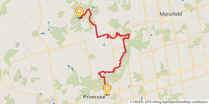 The Bruce Trail stage 19 Map