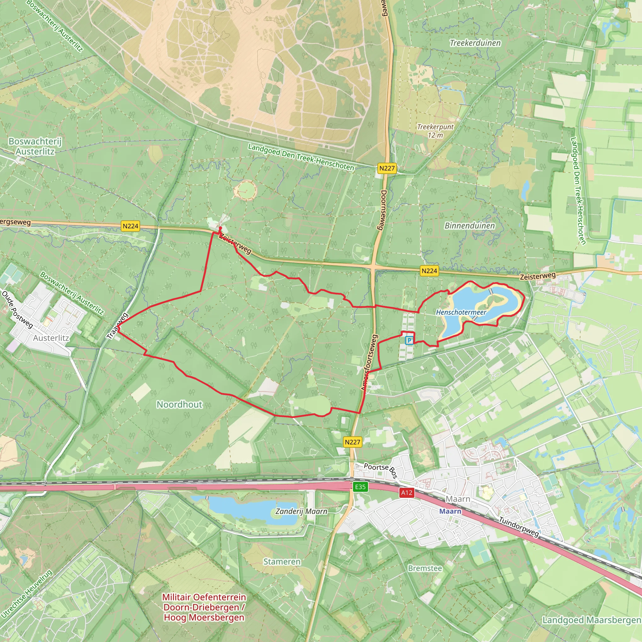 Henschotermeer and De Hoogt Loop mobile static map
