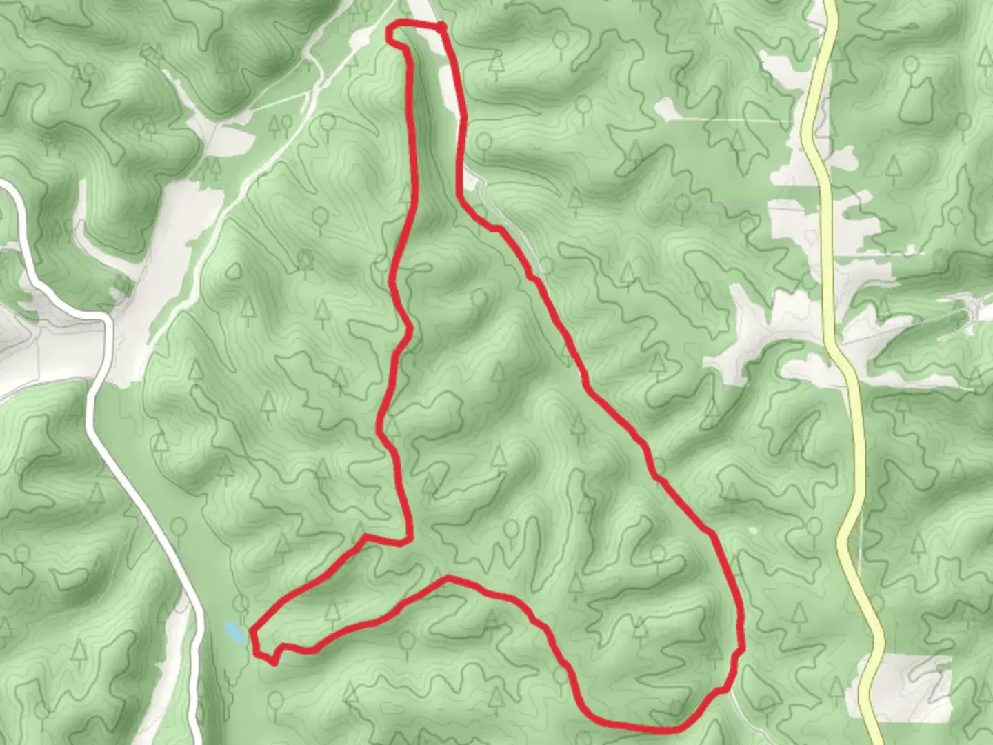 An image depicting the trail Deer Track and Acorn Loop Trail and its surrounding area.