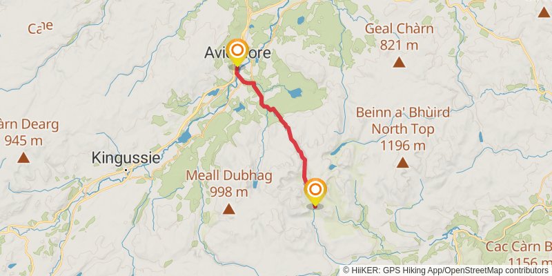 East Highland Trail stage 5 Map