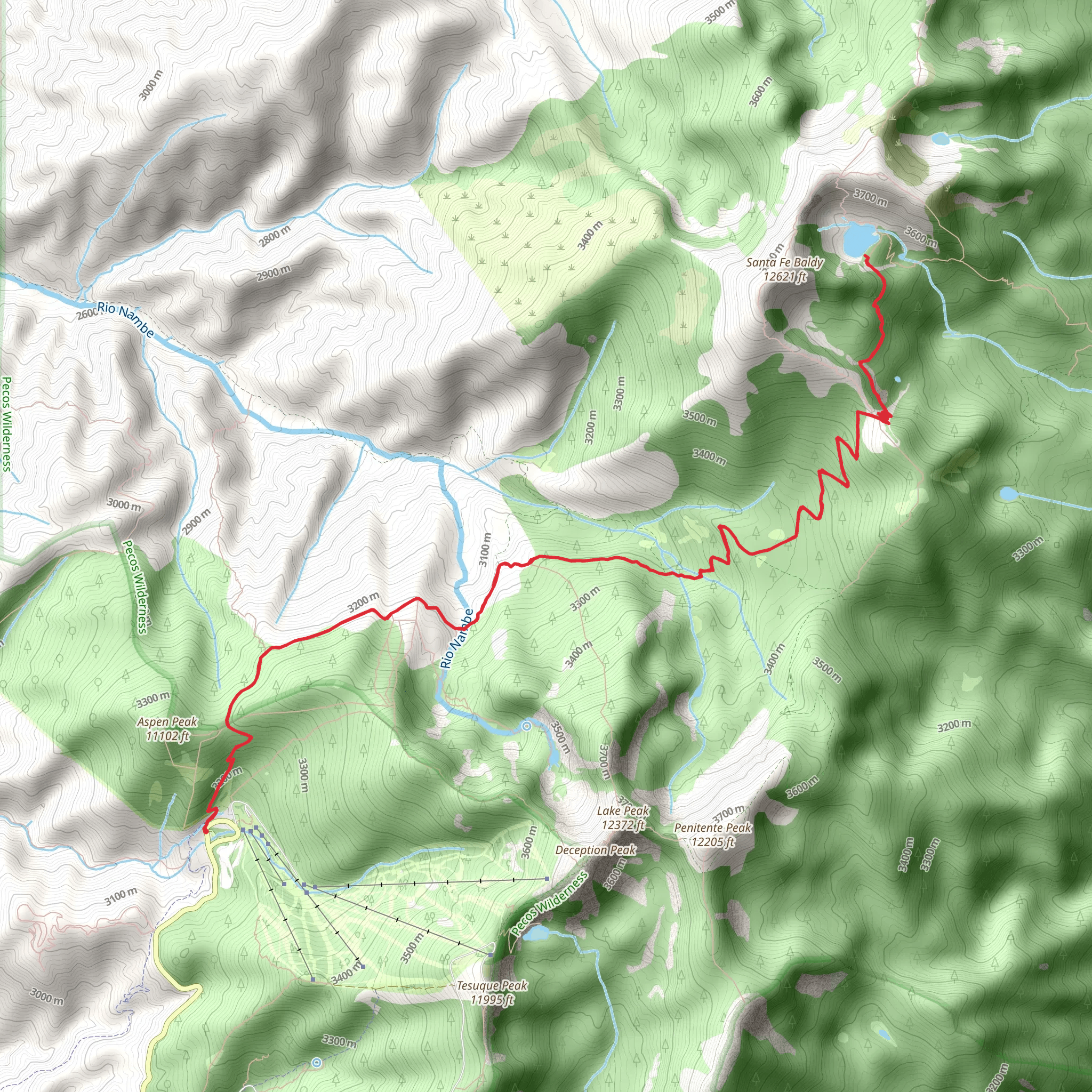 Lake Katherine via Winsor Trail mobile static map