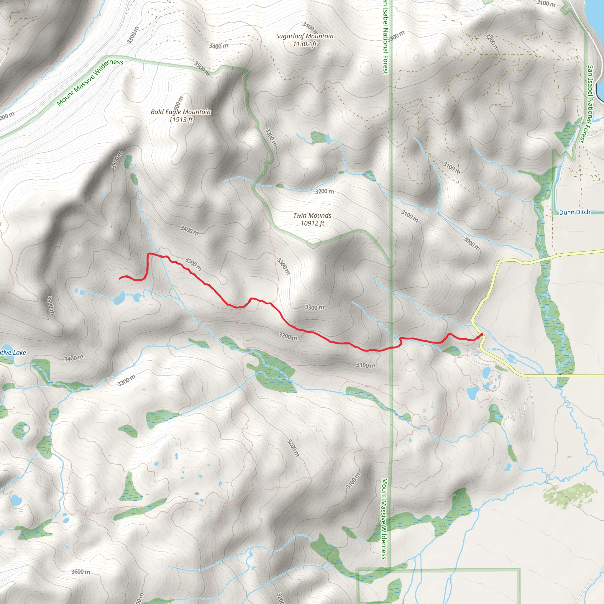 Swamp Lake Trail mobile static map