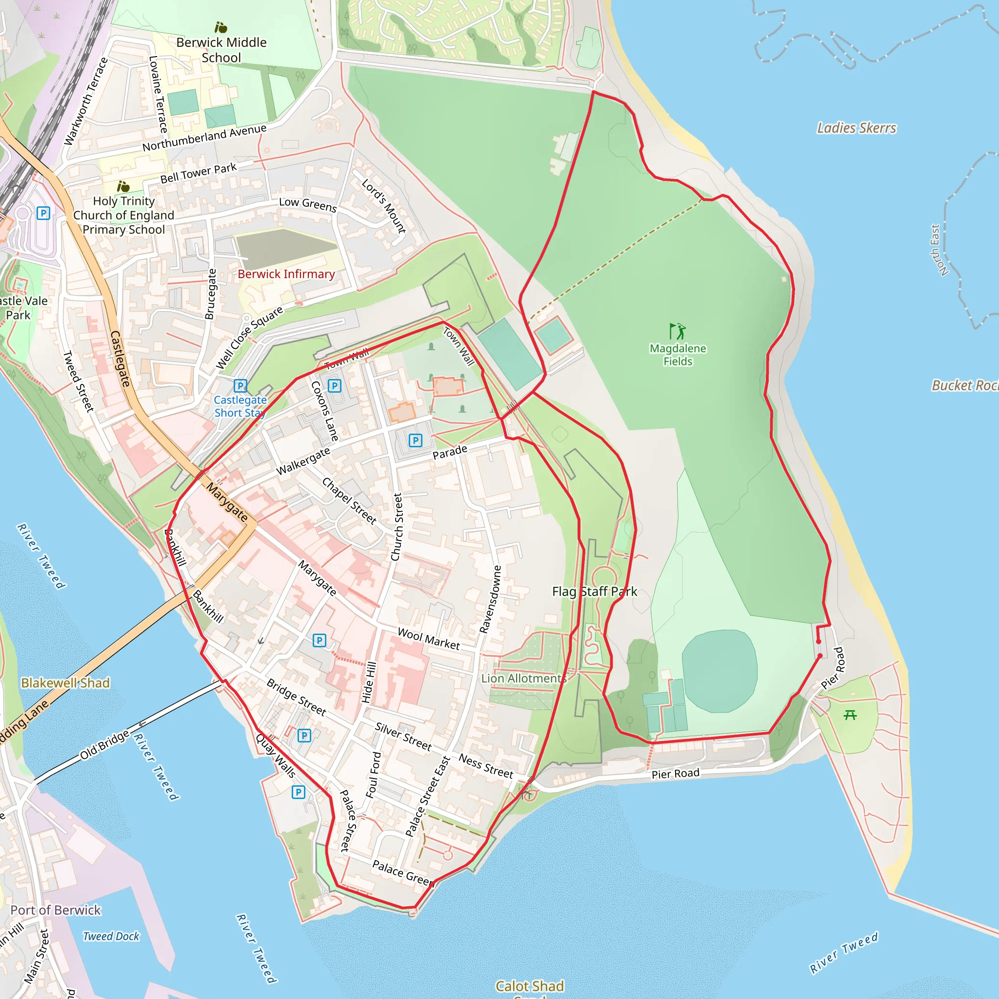 Berwick -Upon Tweed Loop mobile static map