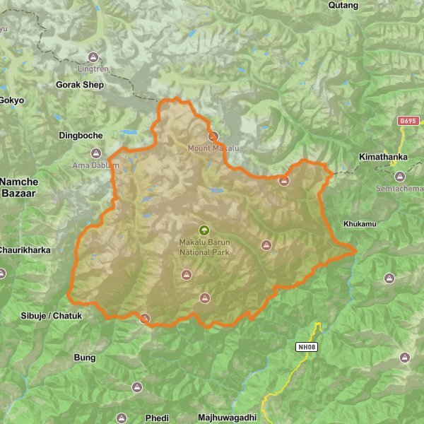 Makalu Barun National Park mobile static map