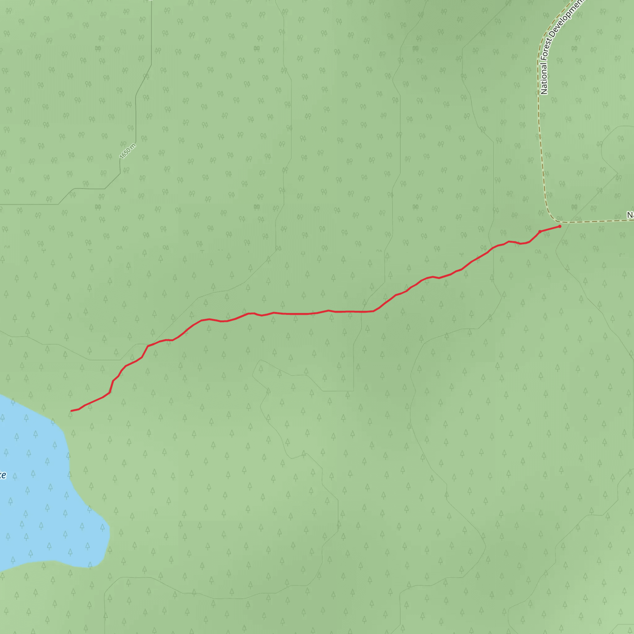 Johnny Lake Trail mobile static map