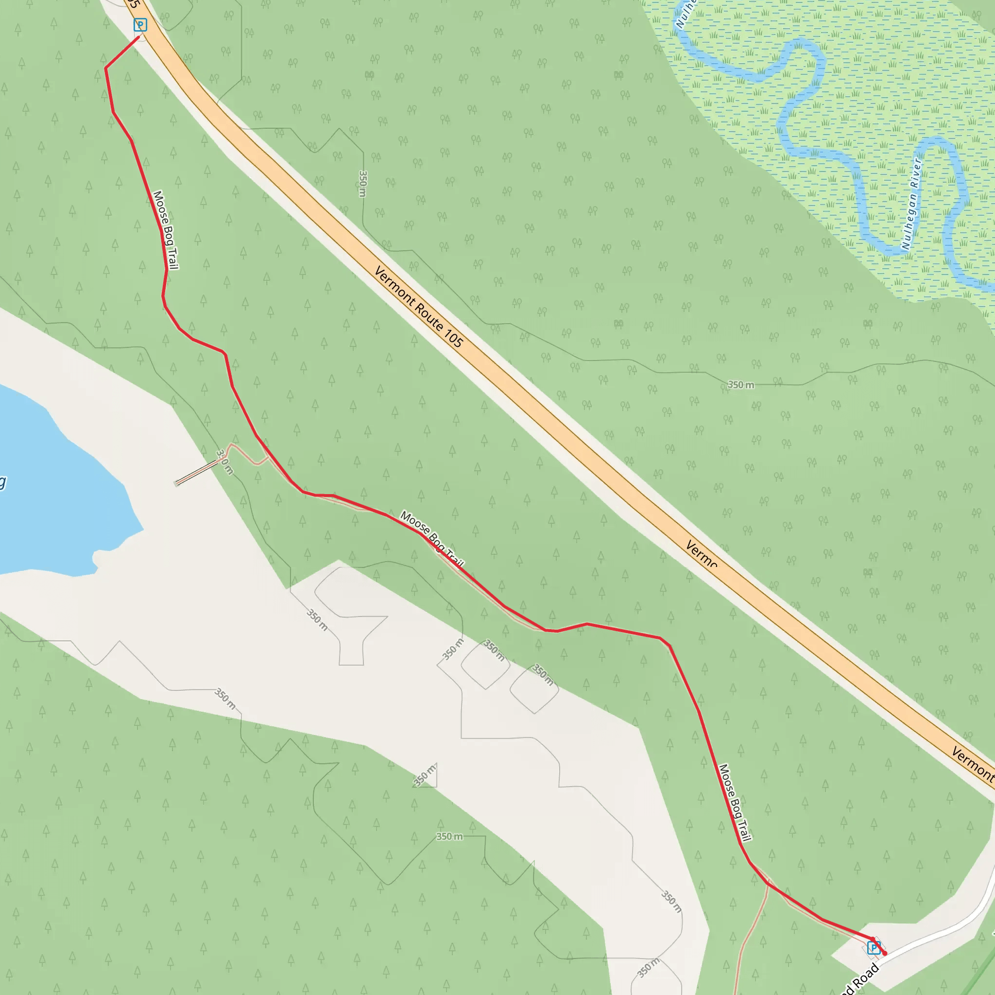 Moose Bog Trail mobile static map