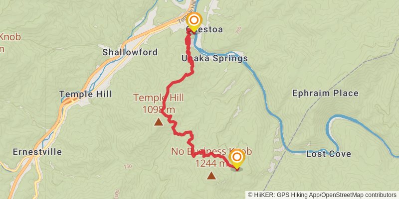 Appalachian Trail - North Carolina stage 27 Map
