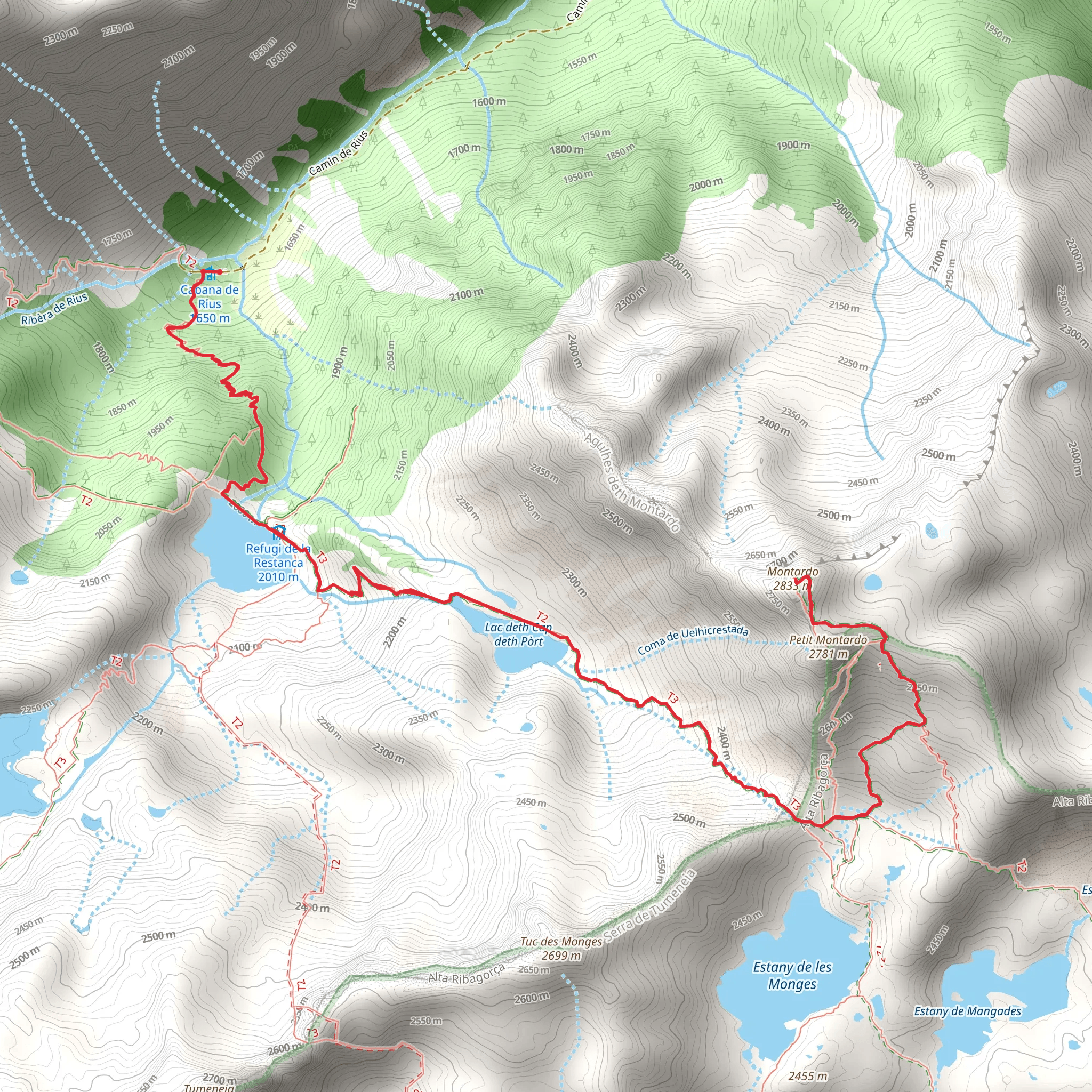Refugio de Restanca – Montardo Loop from Arties mobile static map
