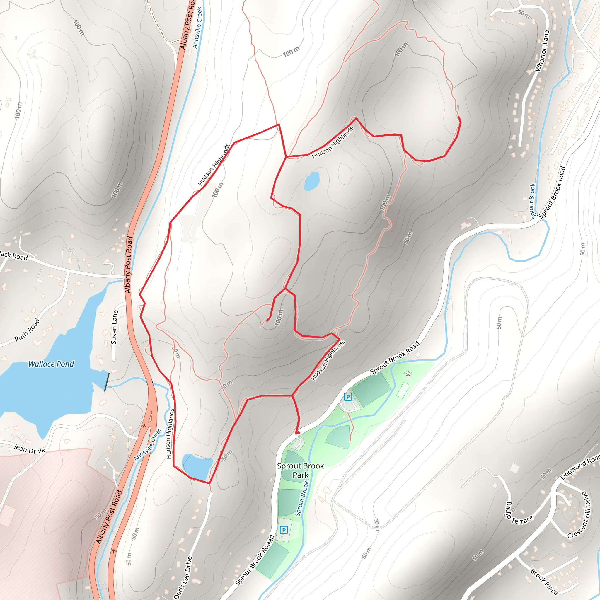 Sprout Brook Park Loop mobile static map