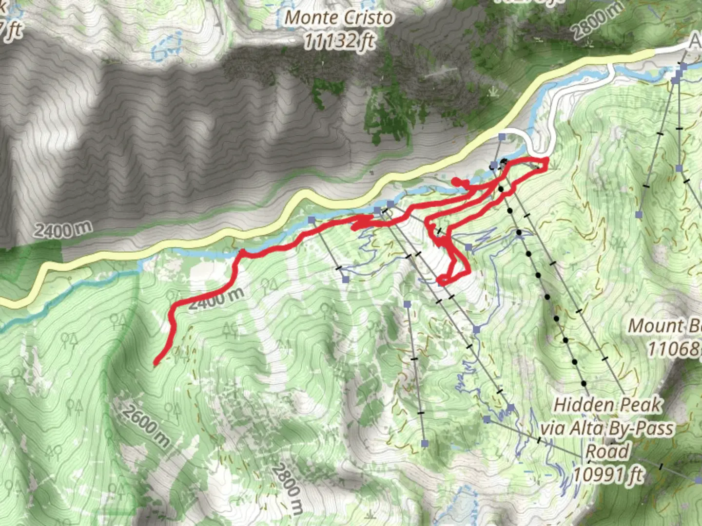An image depicting the trail Mid Way Trail and Dean's Delight Loop and its surrounding area.