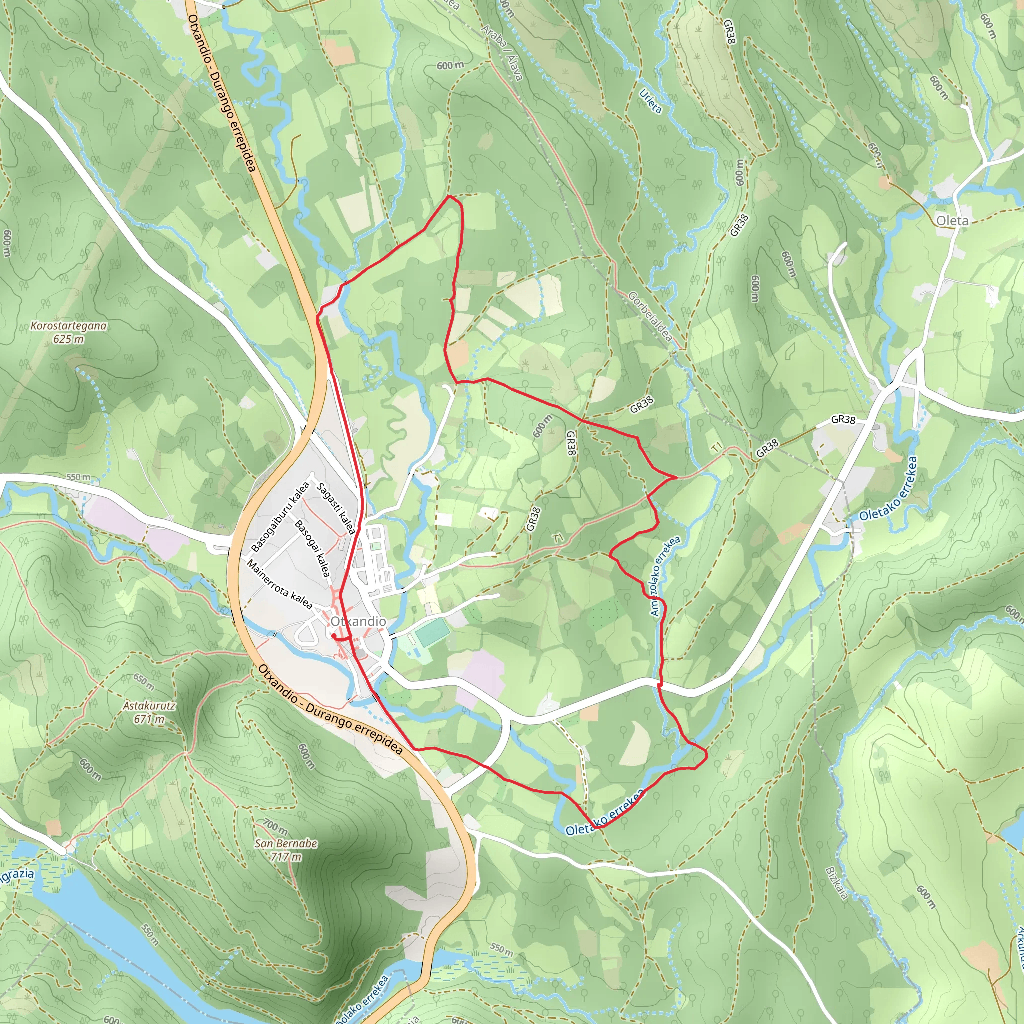 Otxandio Beech Forests PR BI 52 mobile static map