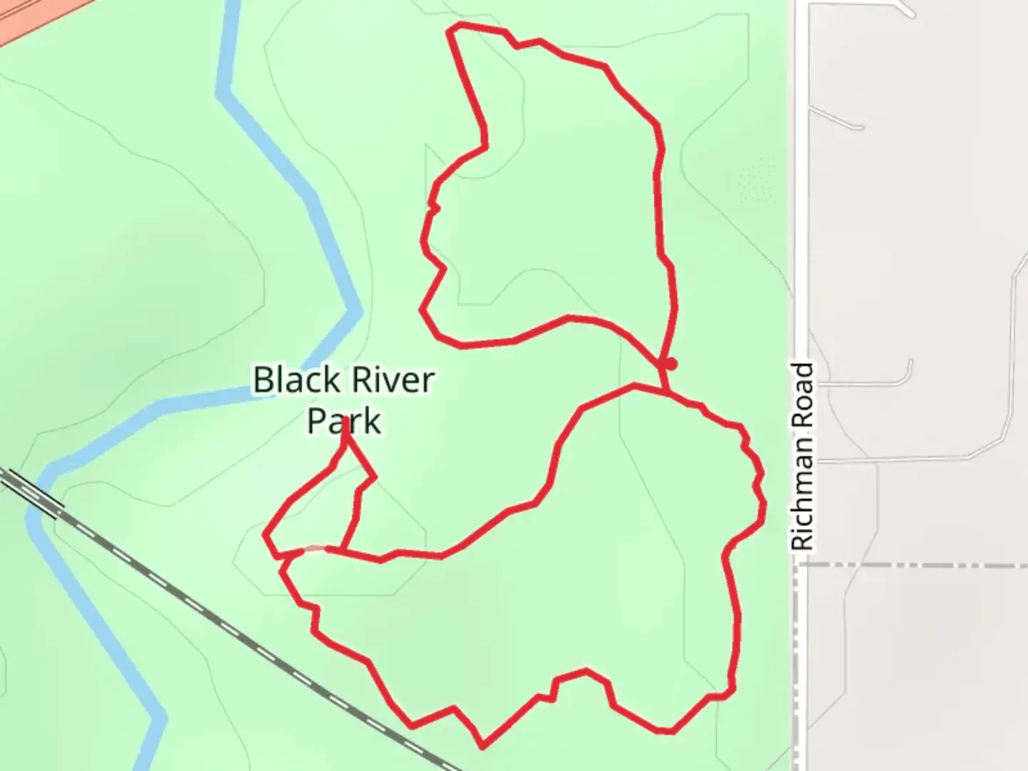 An image depicting the trail Black river Nature Preserve Loop Trail and its surrounding area.