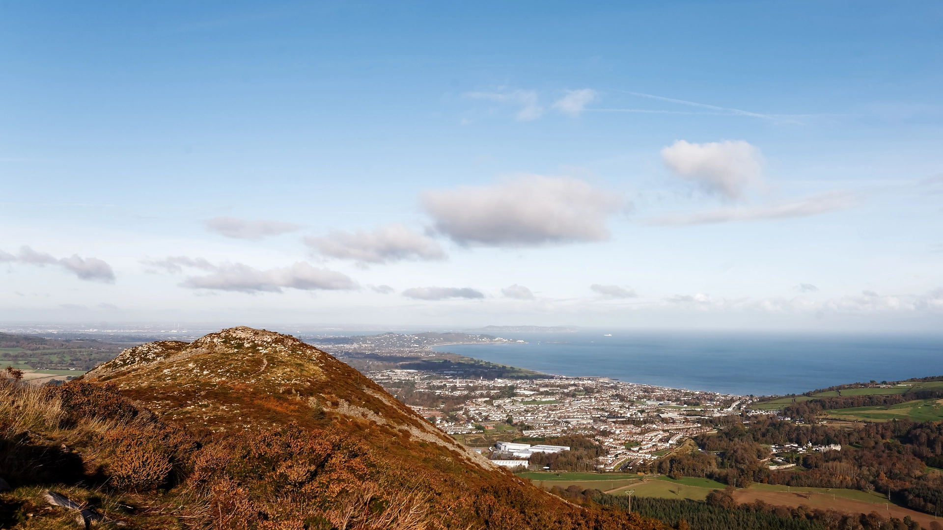 An image depicting the trail Bray Head Belmont Demense Little Great Sugarloaf Walk and its surrounding area.