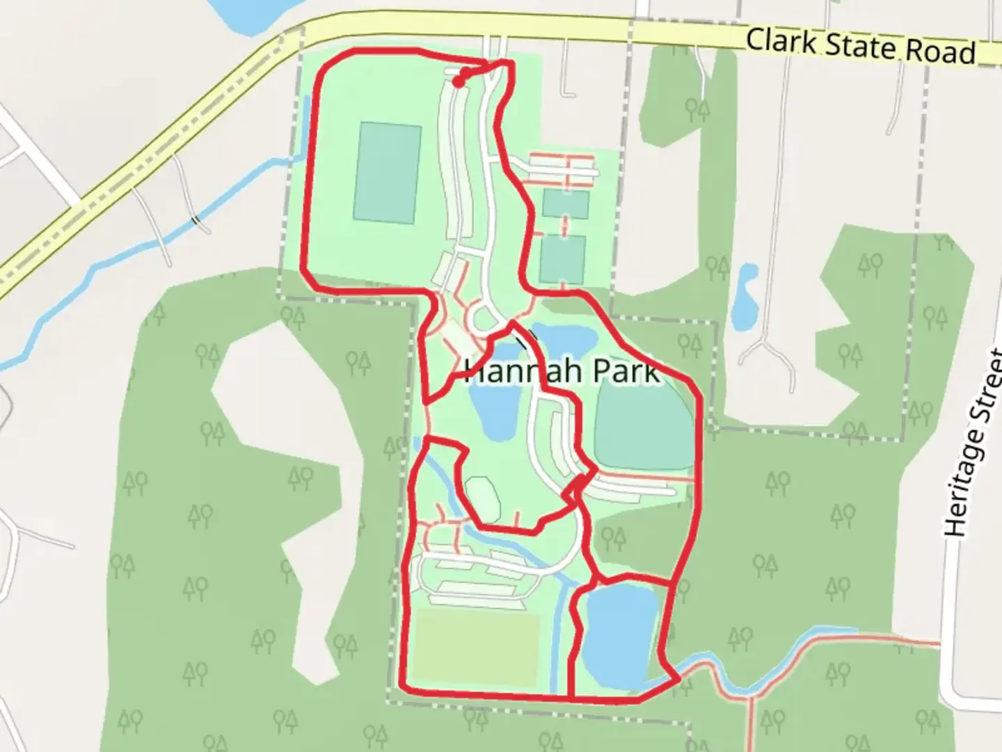 An image depicting the trail Clark State Road Loop and its surrounding area.