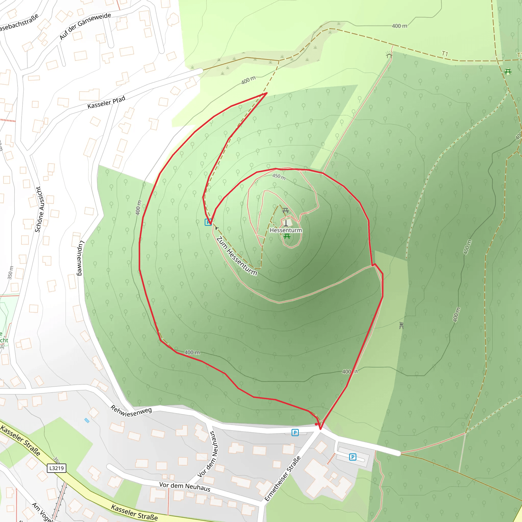 Hessenturm Loop mobile static map