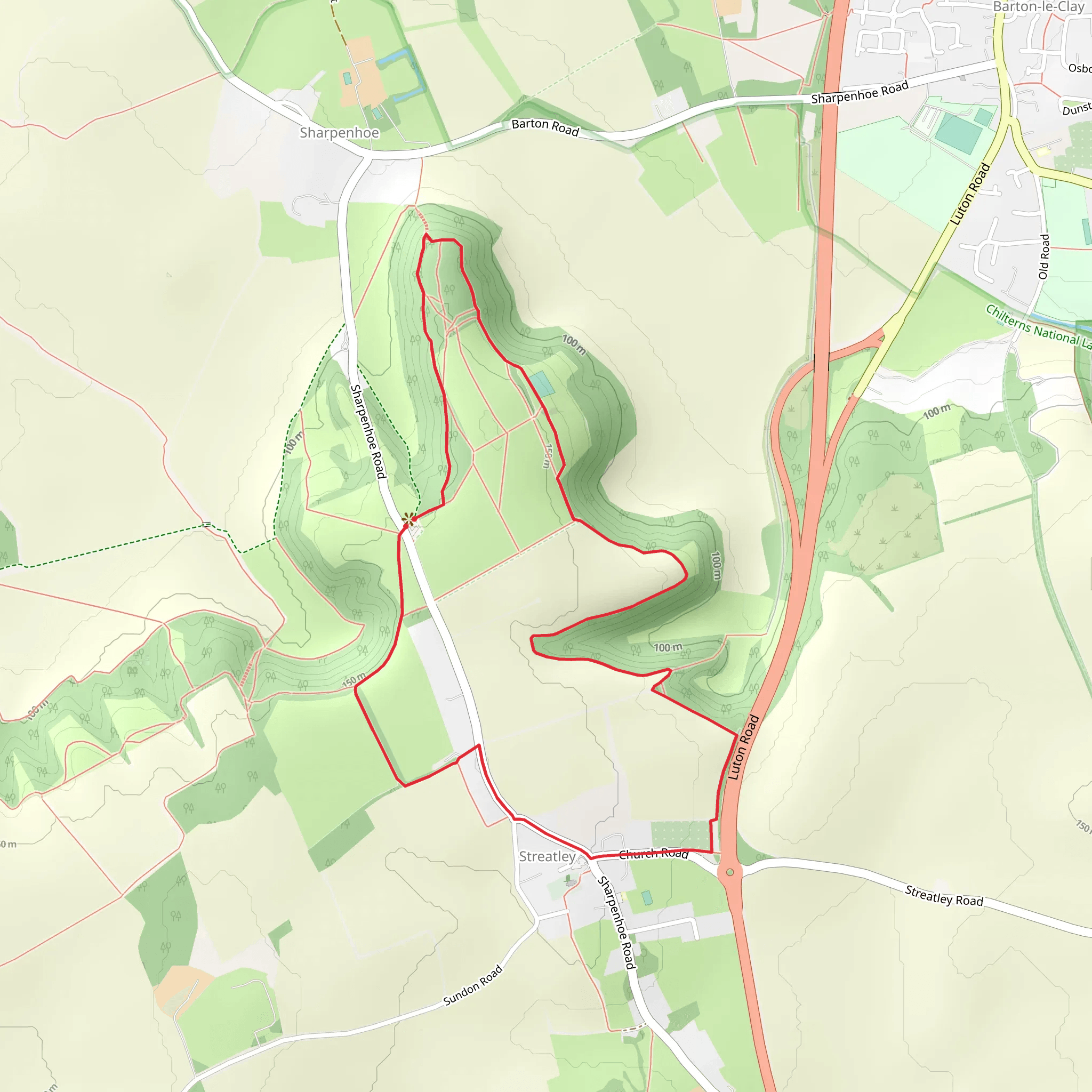 Sharpenhoe Clappers Loop mobile static map