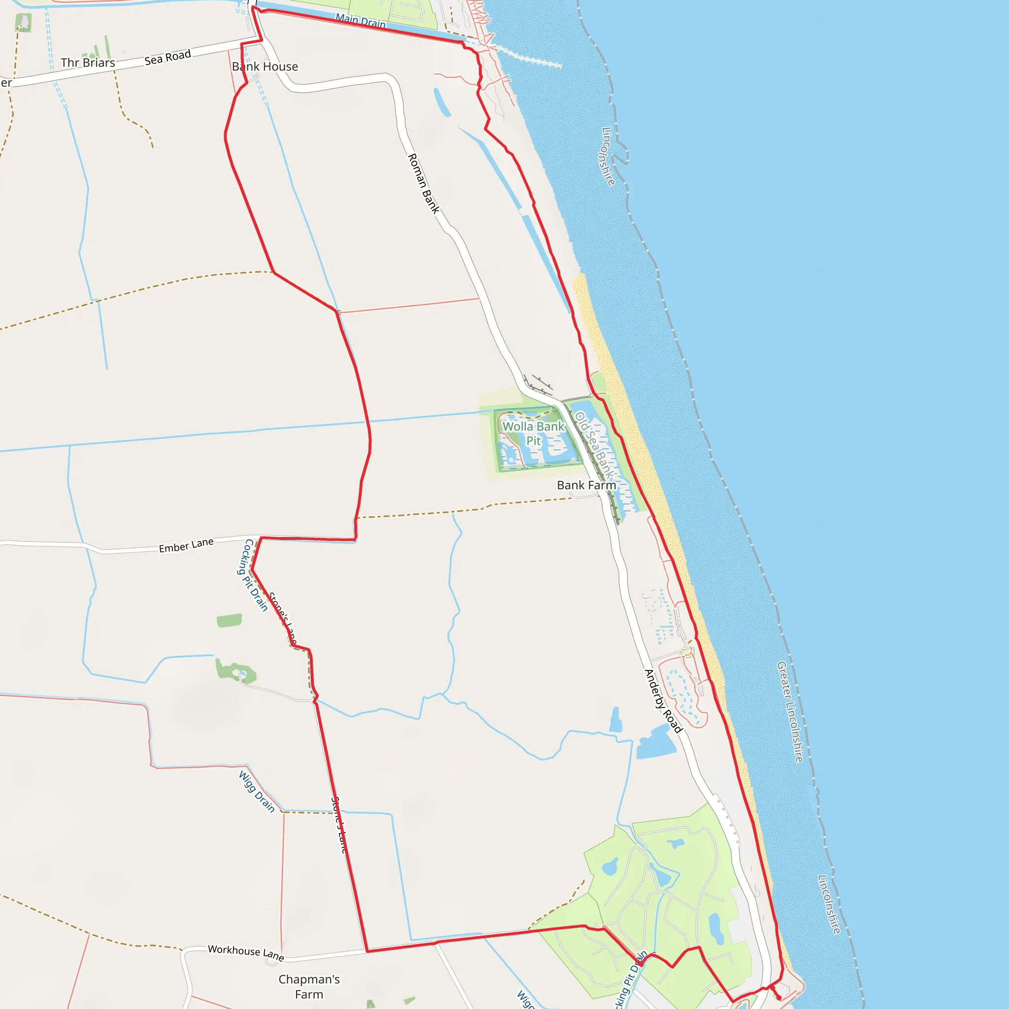 Anderby Creek from Chapel St Leonards mobile static map