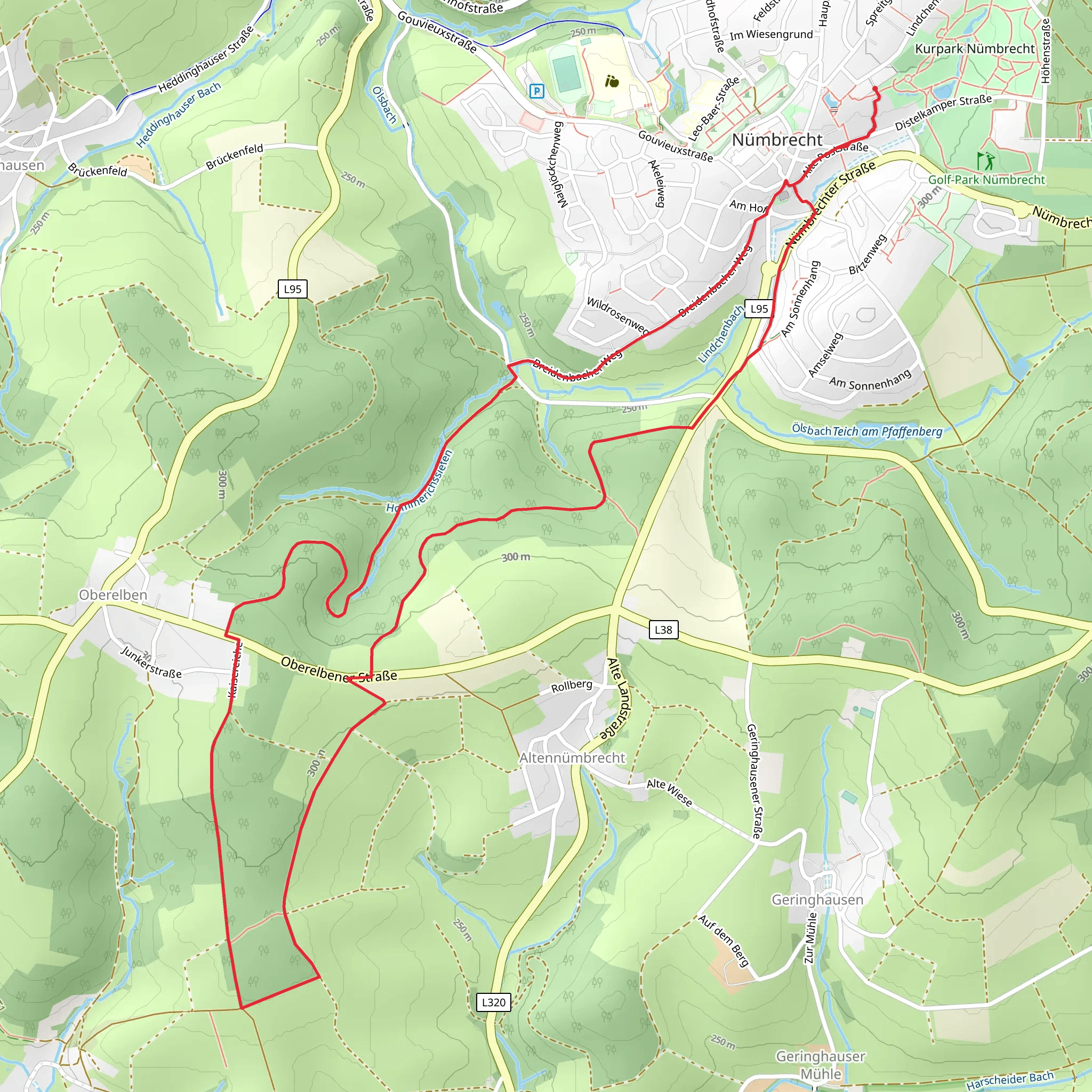 Nümbrecht Kurpark Rundweg mobile static map