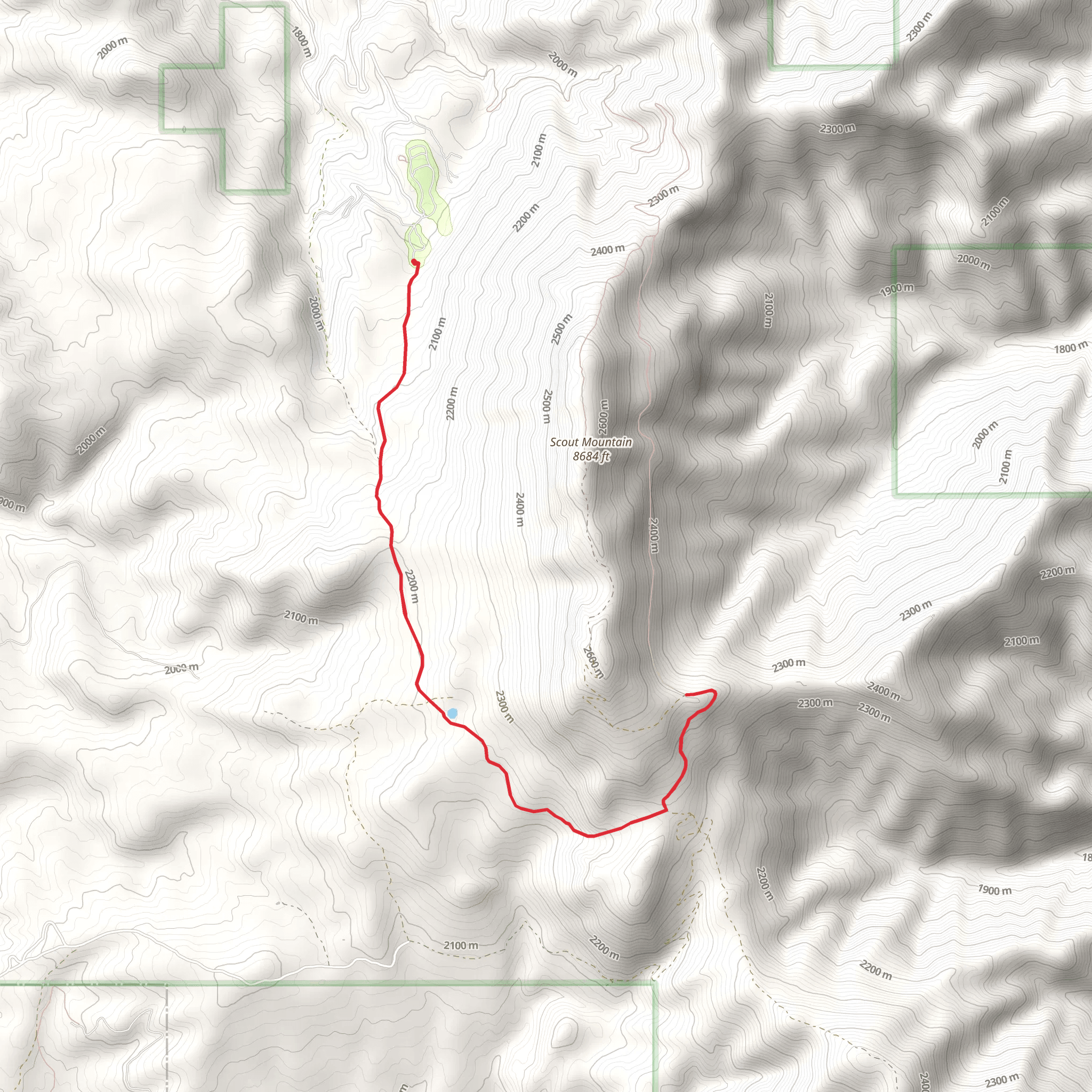 Scout Mountain Top Road mobile static map