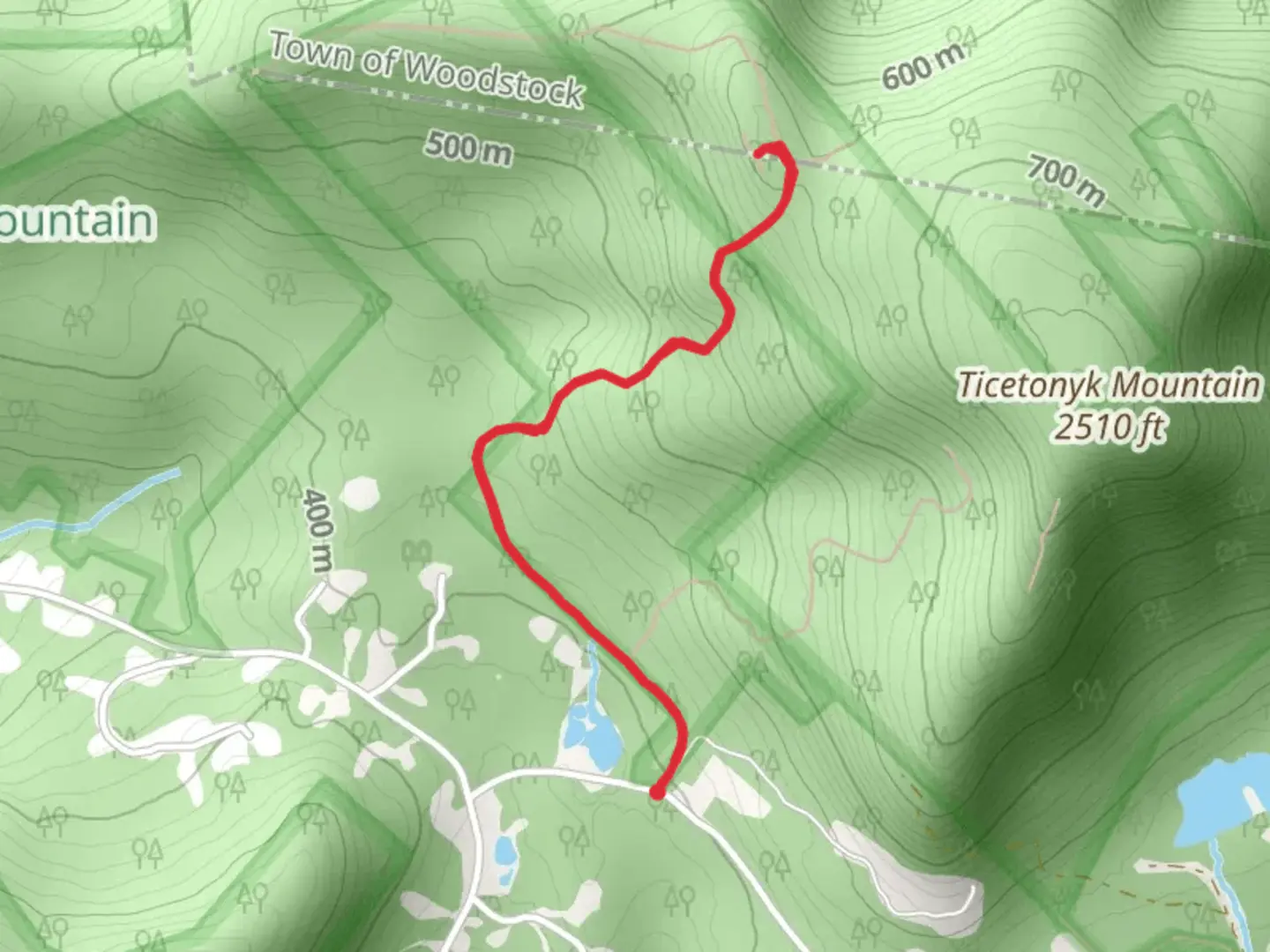 An image depicting the trail Olive from Peck Road and its surrounding area.