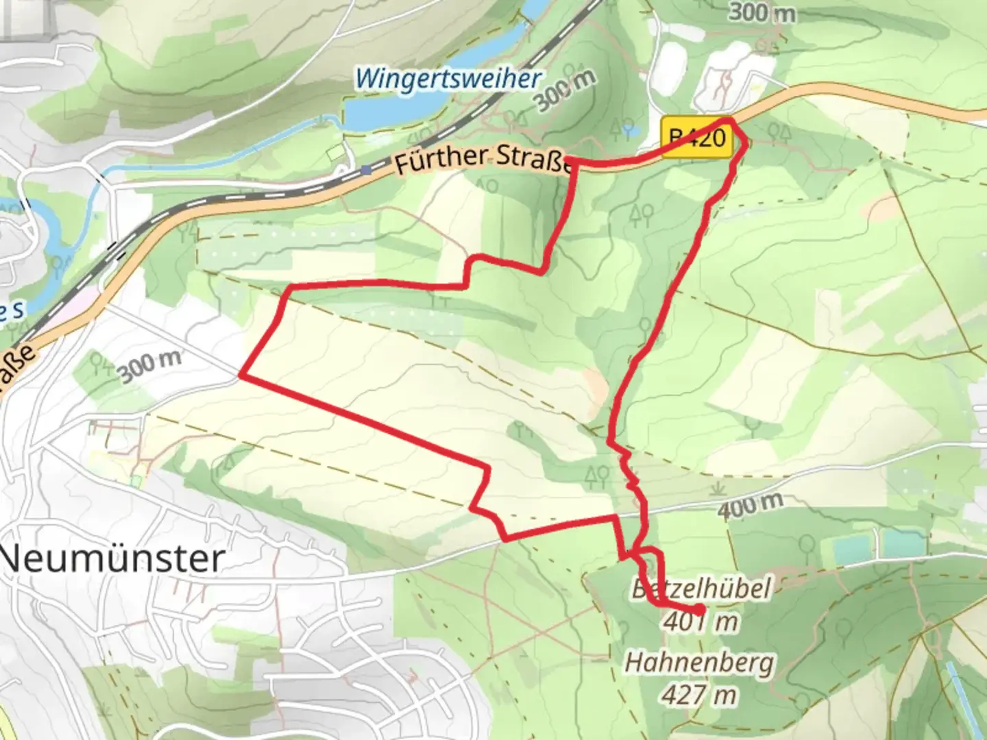 An image depicting the trail Flowtrail Ottweiler Loop and its surrounding area.