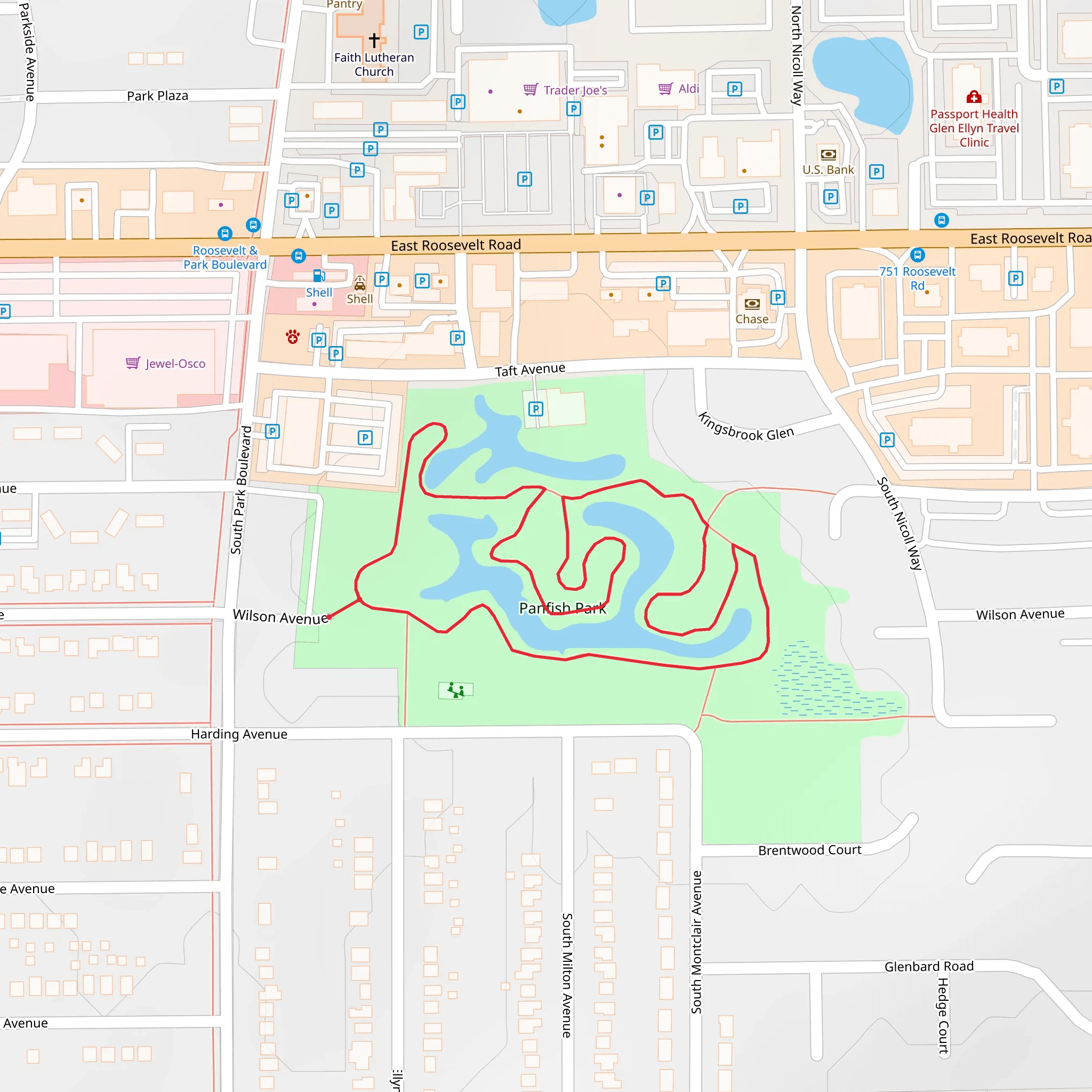 Panfish Park Loop mobile static map