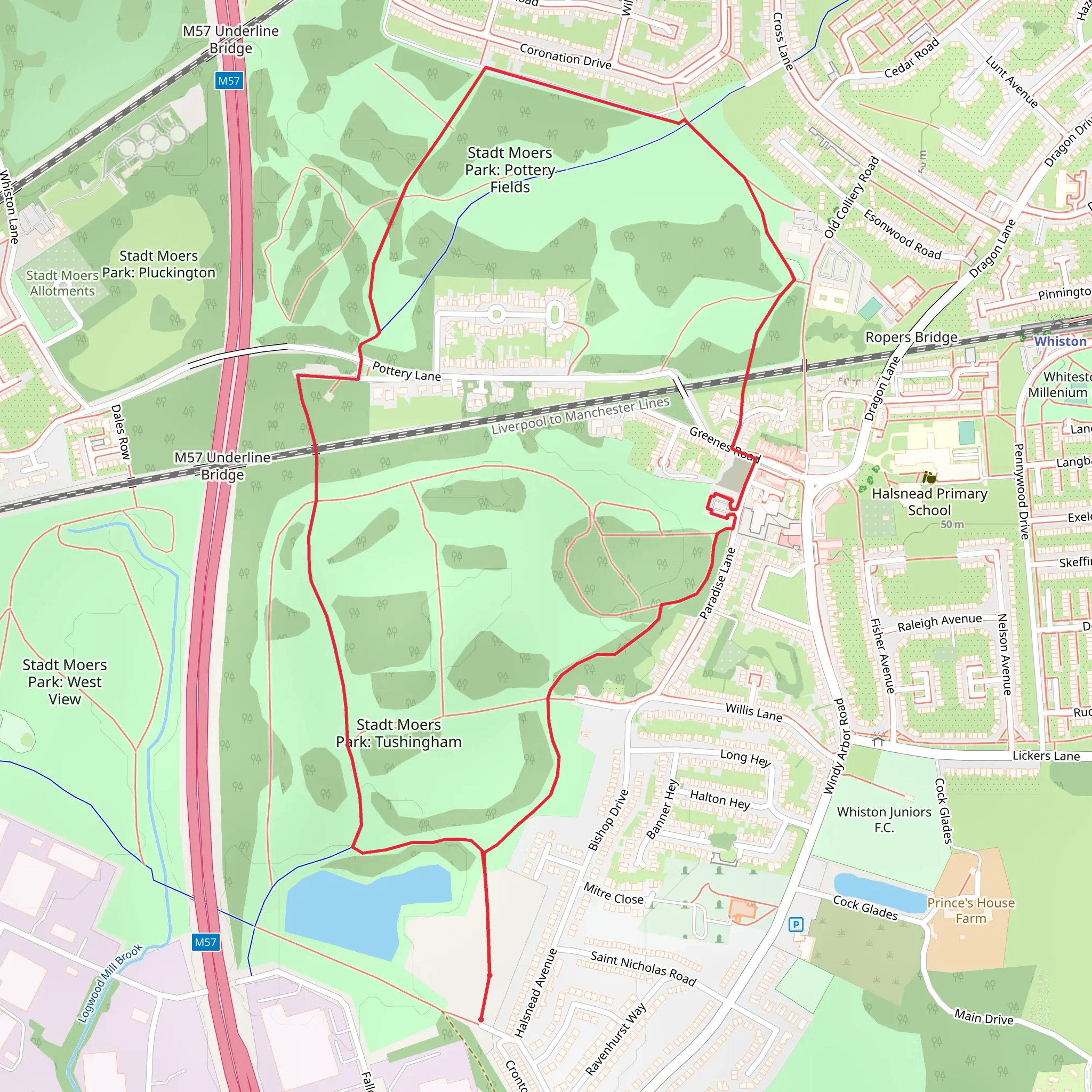 Stadt Moers Park mobile static map
