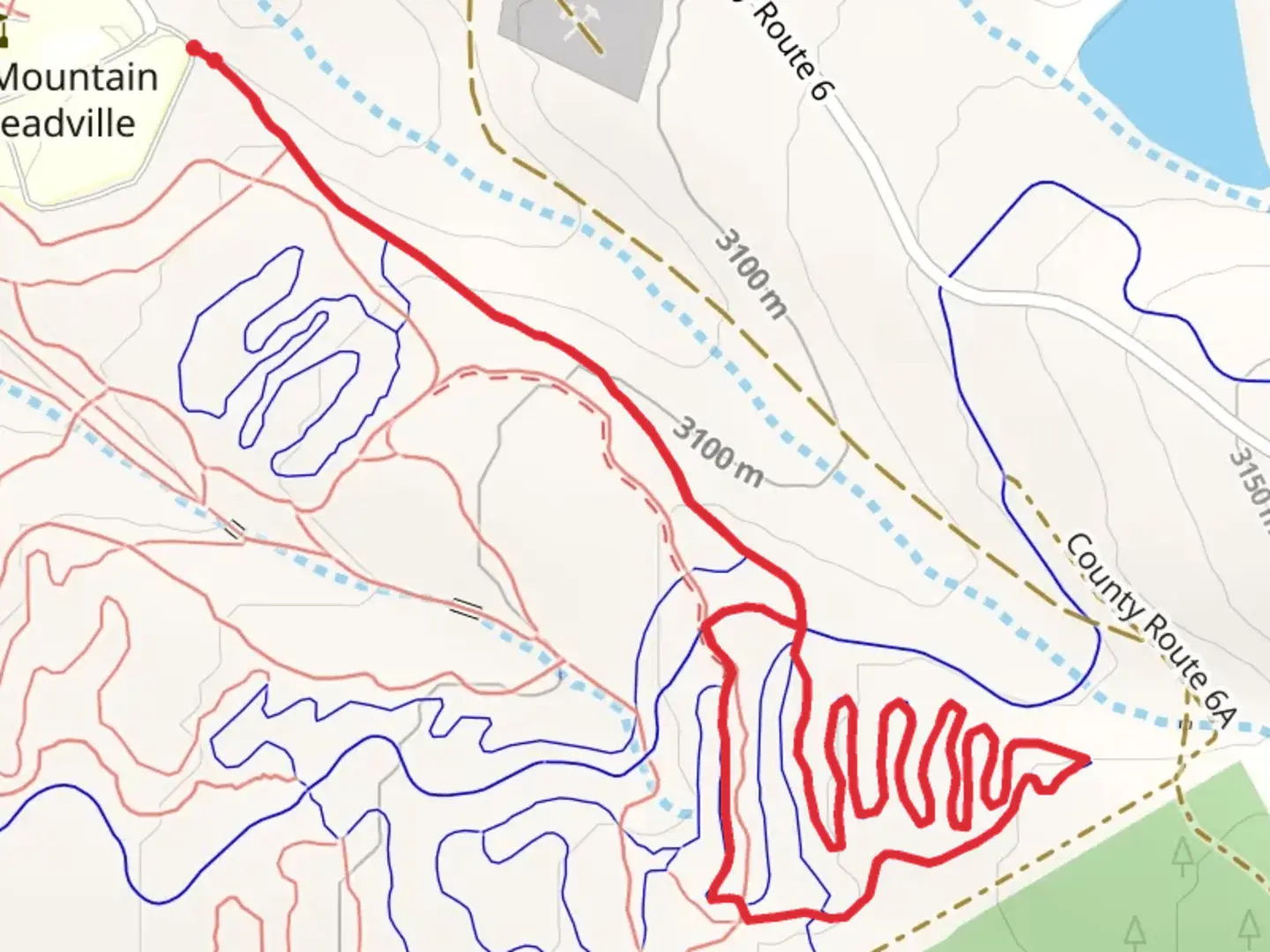 An image depicting the trail Boulders and Slip N Slide Loop and its surrounding area.