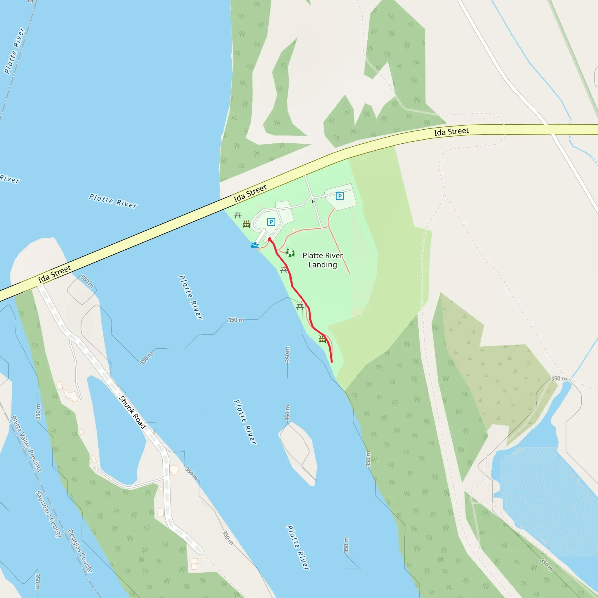 Platte River Landing mobile static map