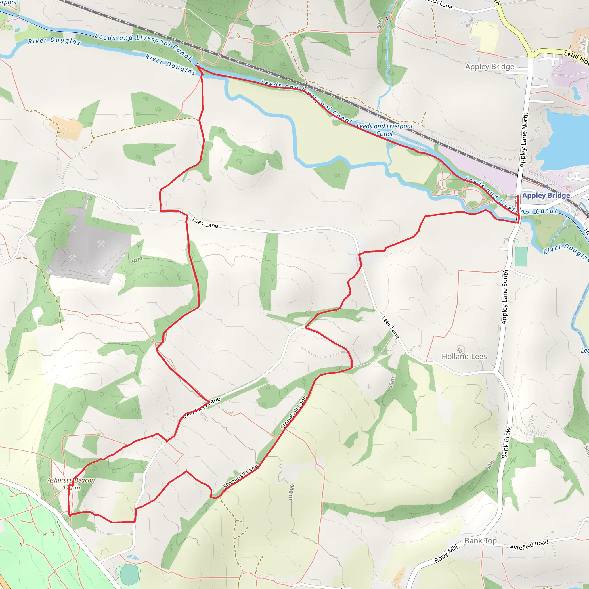 Ashurst Beacon Loop mobile static map