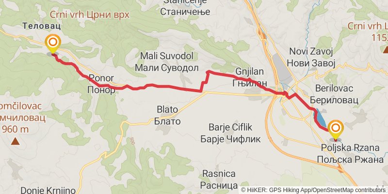 Sultans Trail stage 70 Map