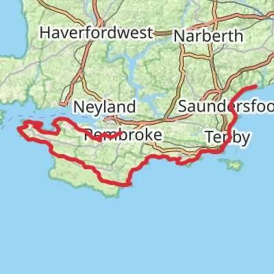 Pembrokeshire Coast Path 8-Day Gentle Tour (Hillwalk Tours) mobile static map