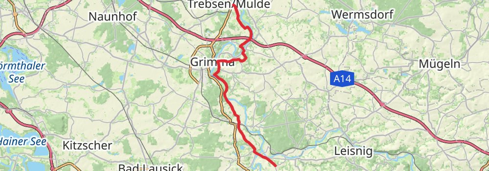 Muldental Wanderweg stage 3 Map
