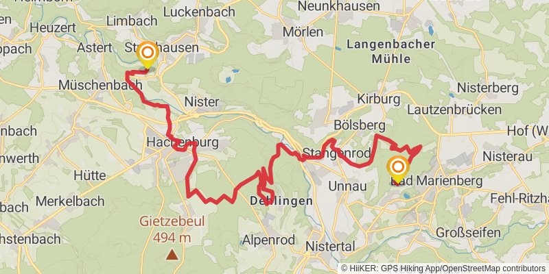 Kölner Weg stage 7 Map