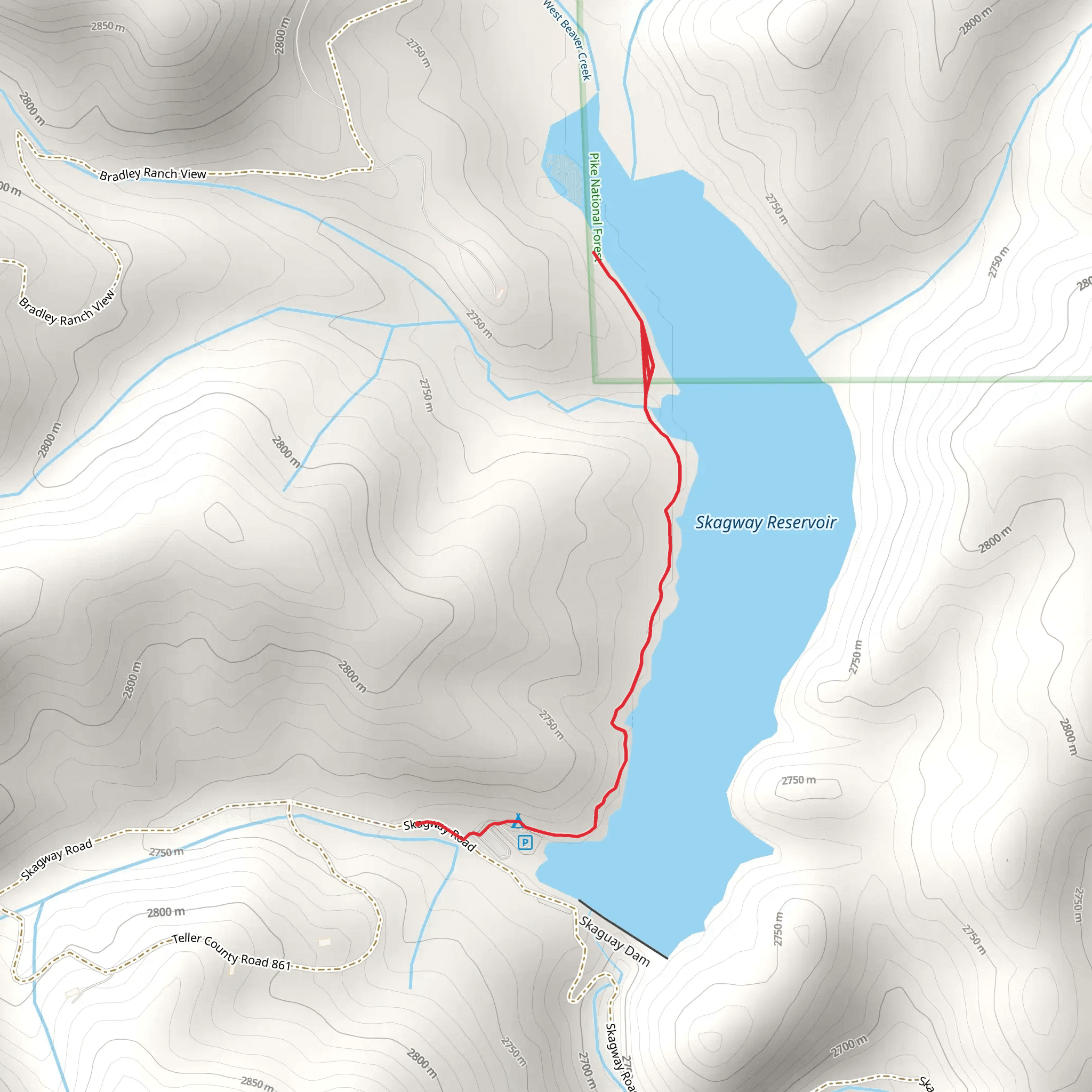 Skagway Reservoir mobile static map