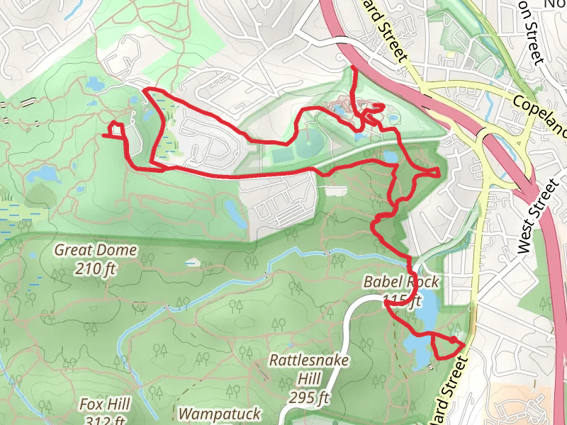 Saint Moritz Pond - Quincy Quarries Reservation Loop