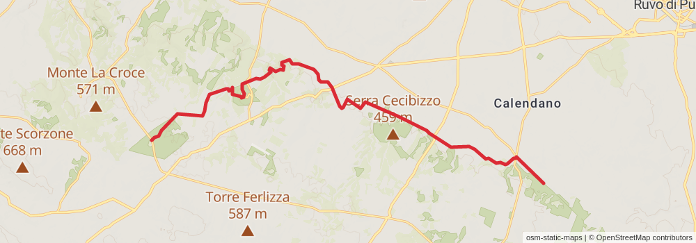 Sentiero Italia - Puglia Section stage 19 Map