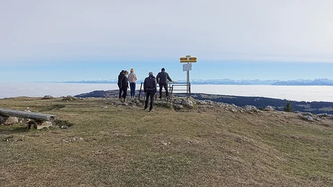 An image depicting the trail Dent de Vaulion Loop Trail and its surrounding area.