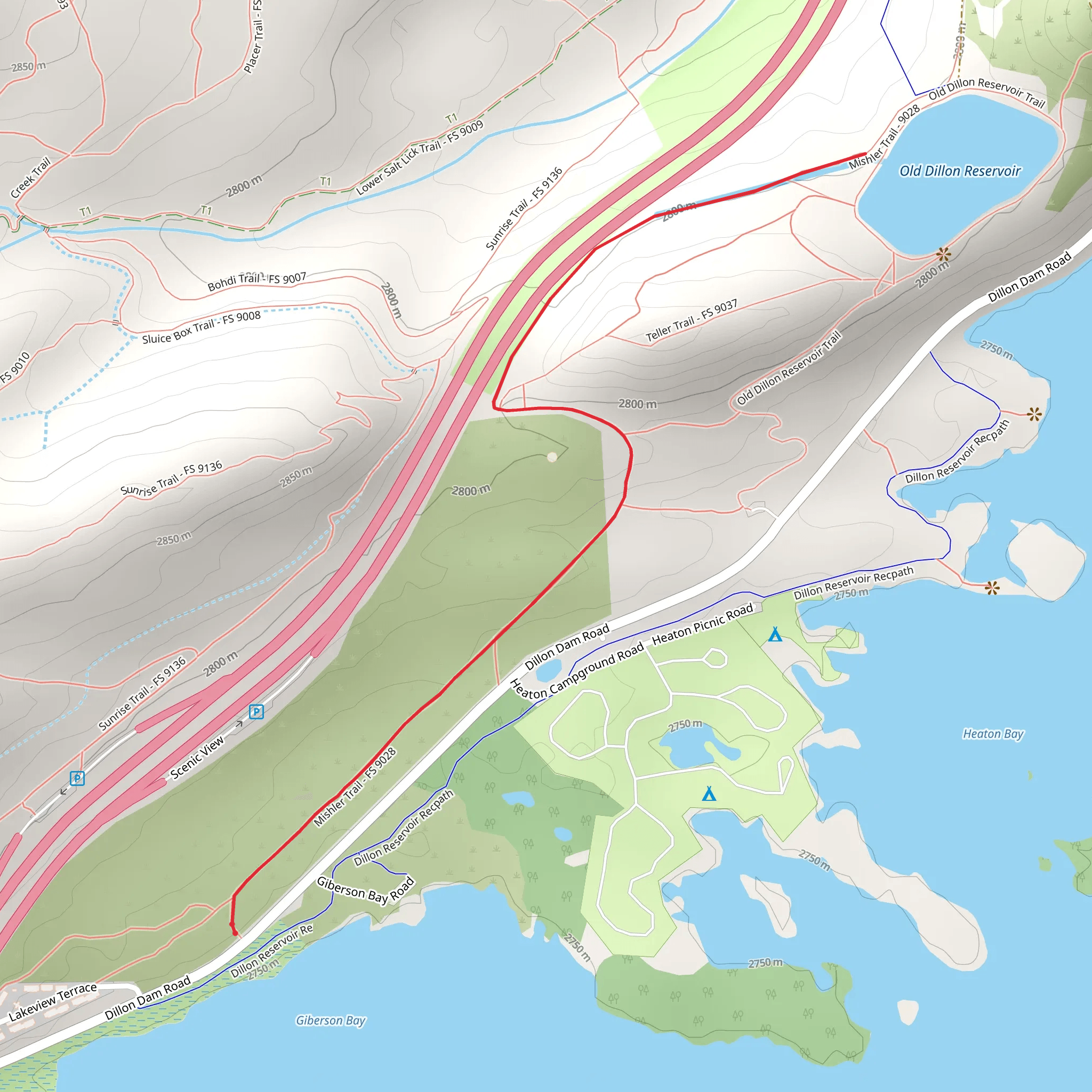 Mishler Trail mobile static map
