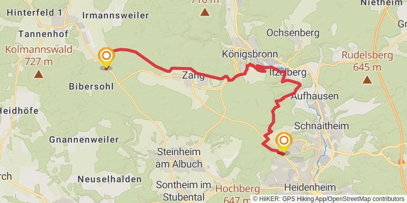 Albschäferweg stage 5 Map