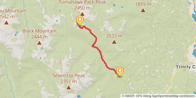 Parker Creek via Swift Creek Trail stage 2 Map