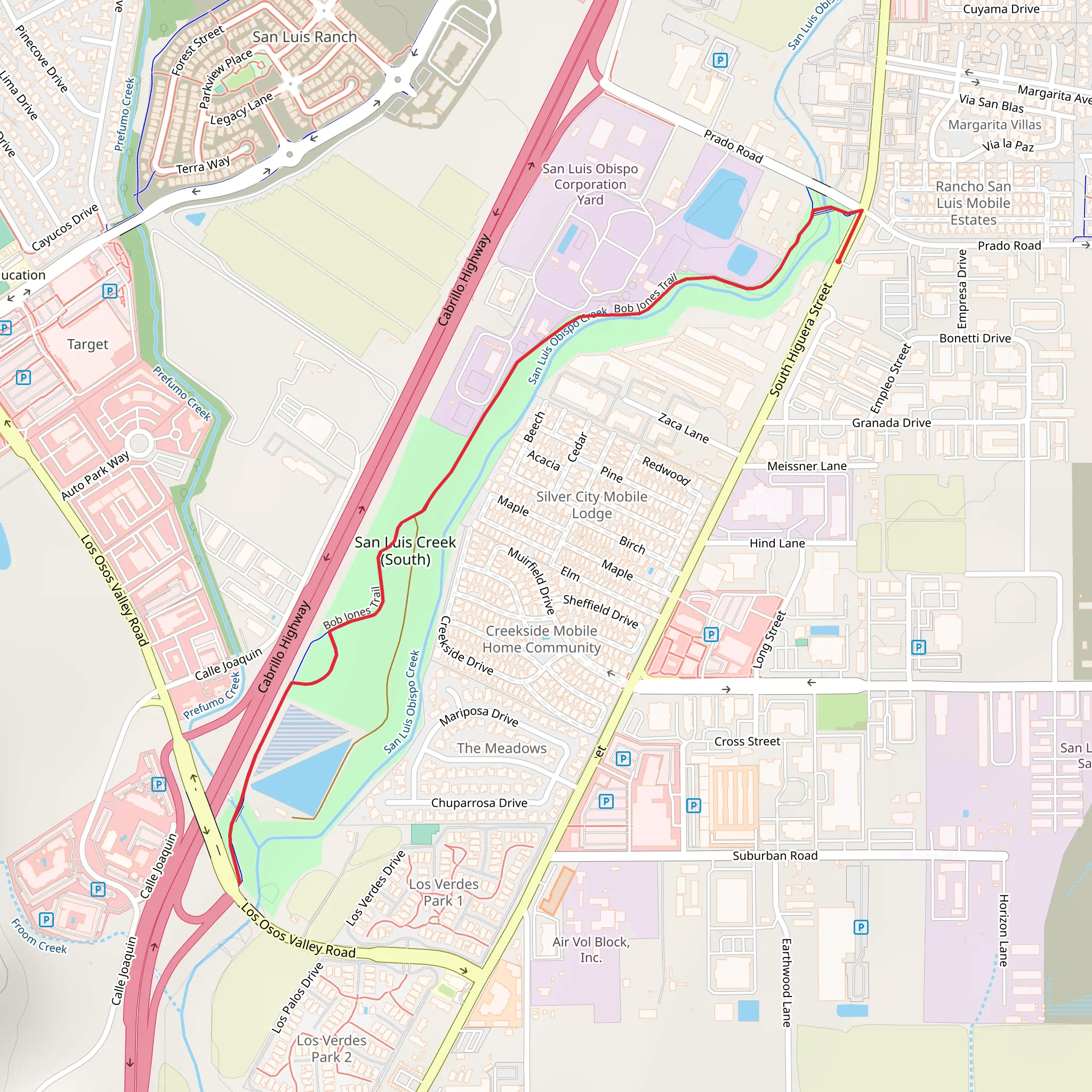 Bob Jones Trail mobile static map