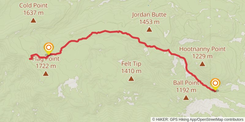 Tygh Creek Trail stage 2 Map