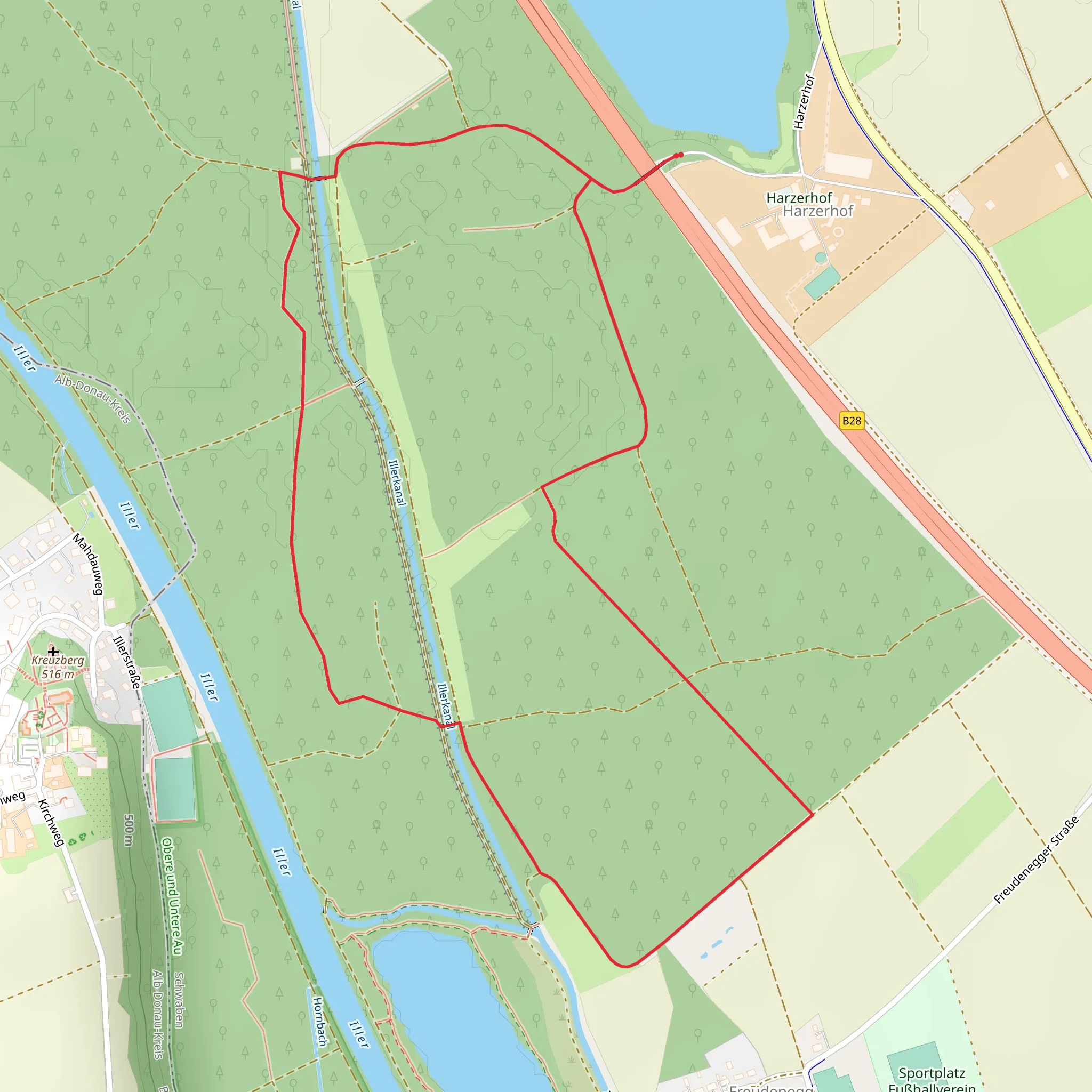 Silberwald Loop from Gurrensee mobile static map